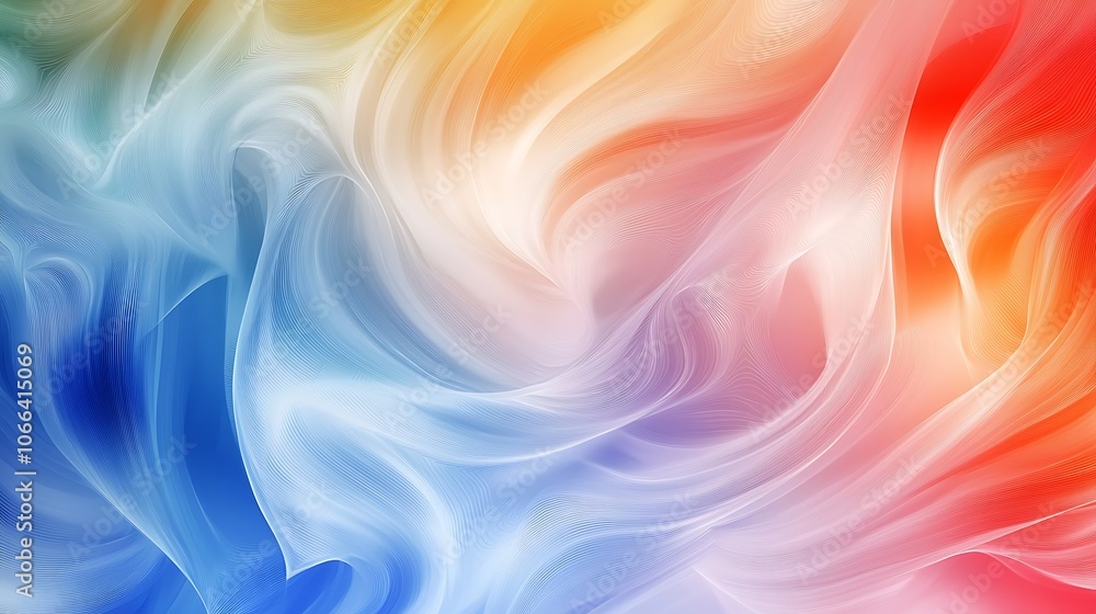 Aufkleber abstract colorful swirling lines with gradient texture