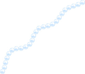 Coquette blue curved pearl