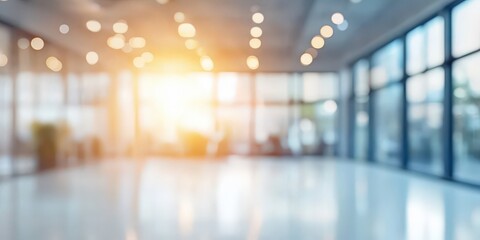 Blurred Office Background with Soft Light Effects