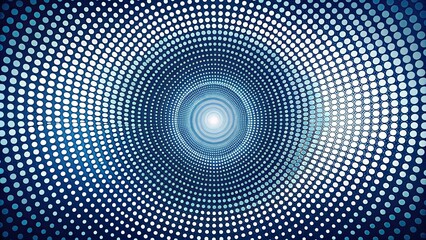 Abstract Swirling Pattern of Concentric Circles with Gradual Color Transition and a Central Glowing Core