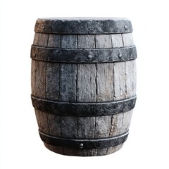 Fototapeta premium Low Poly 3D Render of a barrel of crude oil, on isolated white background