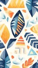 Obraz premium Abstract Watercolor Leaf Pattern