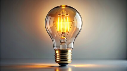 A single incandescent bulb, with warm, glowing filaments, illuminating a simple, monochromatic background, representing the promise of new ideas and creative solutions.