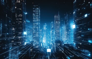 Digital Cityscape: A Futuristic Vision
