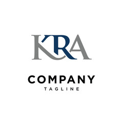 Letter K R A Simple elegant logo icon vector