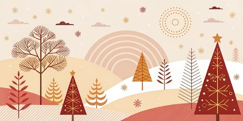 minimalist fall christmas wallpaper