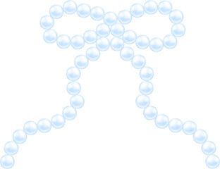 Coquette blue pearl bow