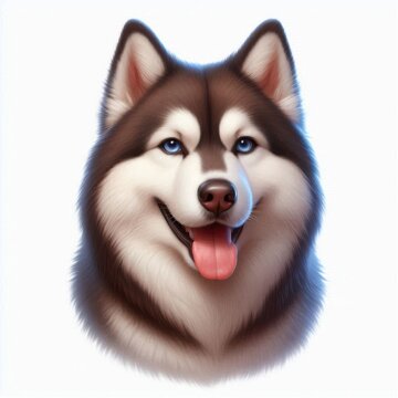 Alusky isolated on a white background 1
