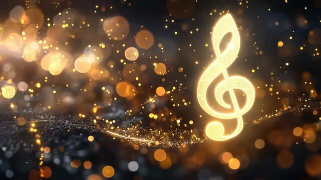 Melody in focus: a video capturing the essence of a single musical note as it resonates through the visual space, embodying the beauty of sound and rhythm.