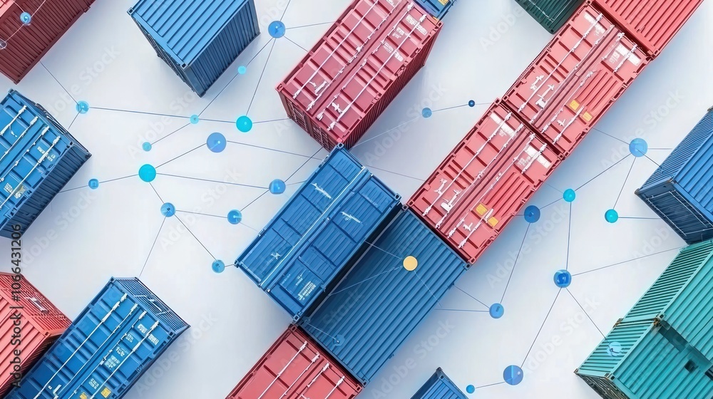 Poster explore the integration of digital networks in container yards