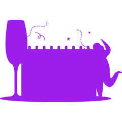 Happy birthday single vector icon