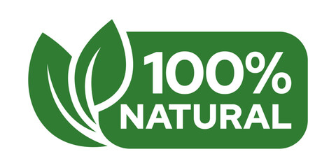 Set 100% Natural and organic Product Vector Icon Circle Sign. Healthy Food Emblem. Organic food Badge.