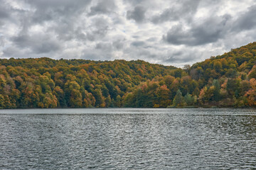 Serene autumn at Plitvice Lakes National Park in Croatia