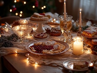 Festive Abundance: A Joyful Celebration of Holiday Treats and Warmth Around the Table