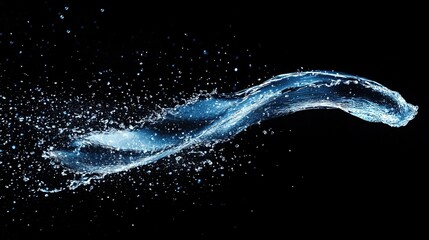 Vibrant Blue Water Splash: A Striking Poster for Sports Interiors, Capturing Elegance and Energy in Every Drop!