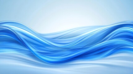 Fototapeta premium A serene abstract representation of flowing water wave in shades of blue.