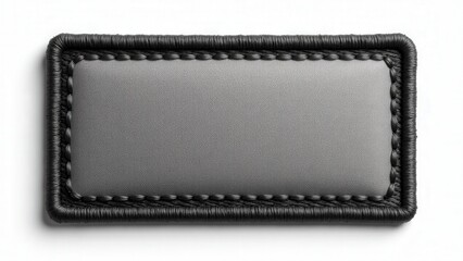 High-quality custom iron on embroidered patches mockup with blank surface, ideal for branding