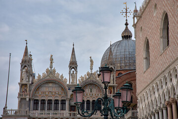 Historic Venice: St. Mark's Basilica and Doge's Palace Facade