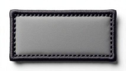 Elegant embroidered badges for clothes mockup with blank, textured embroidery for custom logos