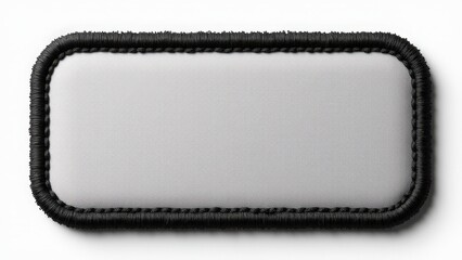 Minimalist embroidered patches for clothes mockup with iron-on edges, ready for custom designs