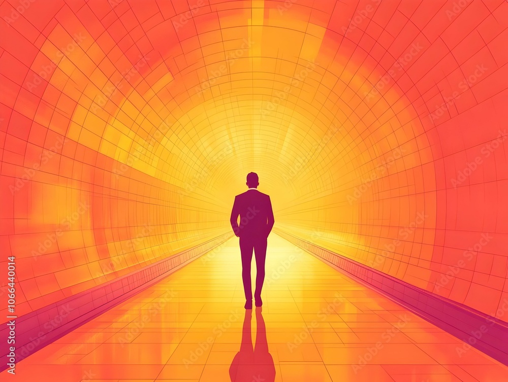 Poster dynamic flat empty tunnel motion blur speed excitement copy space glossy background suitable for ads
