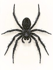 Obraz premium Intricate illustration of a spiderling, highlighting its delicate legs and markings, ideal for educational content and publications.