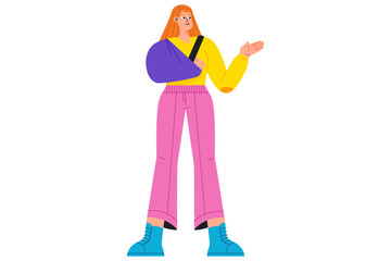 Woman with Hand Injury