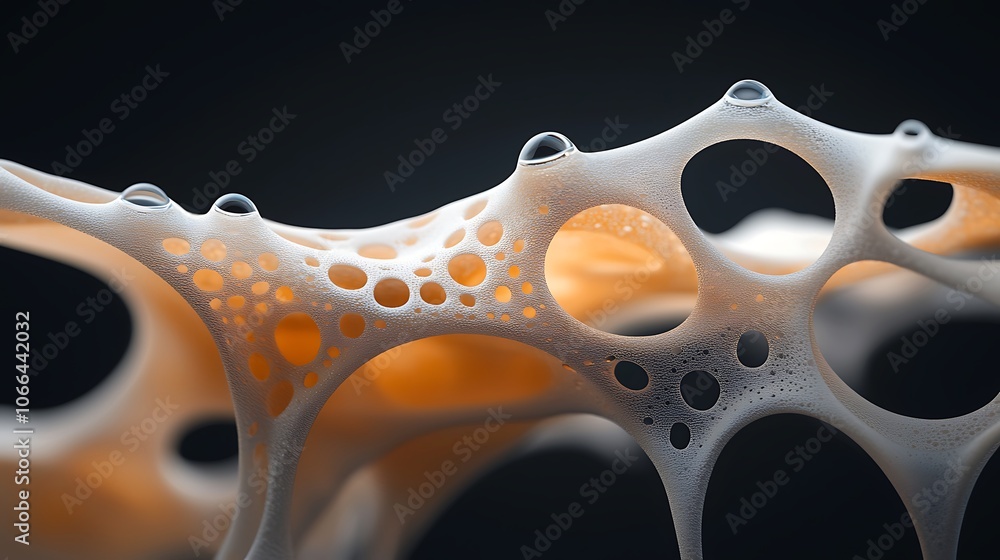 Fototapete explore the intricate patterns and textures of 3d organic structures in digital artistry