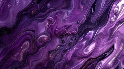 Fototapeta premium Elegant Deep Purple Ink Splash Poster: Transform Your Sports Interior with Intricate Patterns and Glossy Sheen for a Modern and Artistic Touch