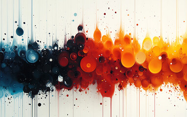 Vivid Swing: Multicolored Golf Splat Art