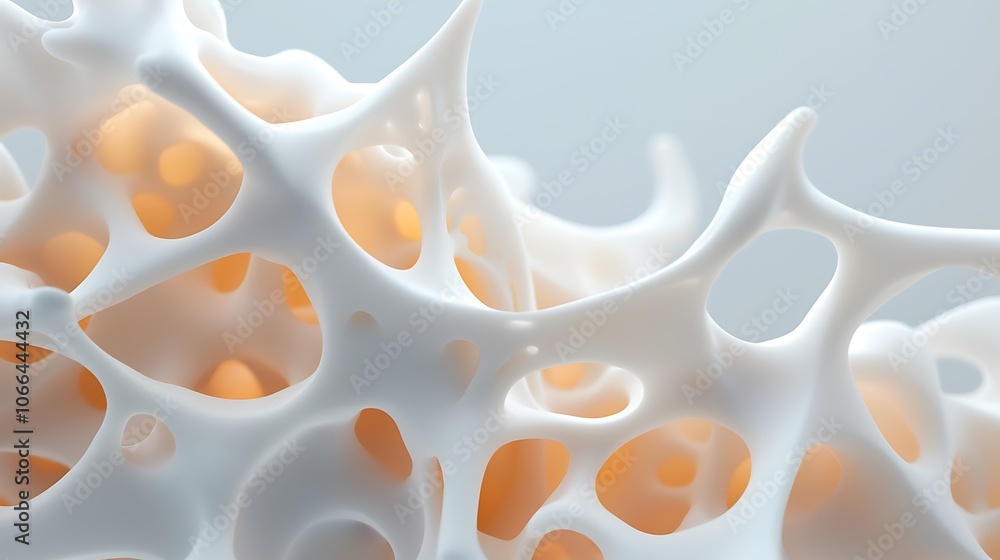 Poster explore the intricate details of abstract cellular structures in modern digital art