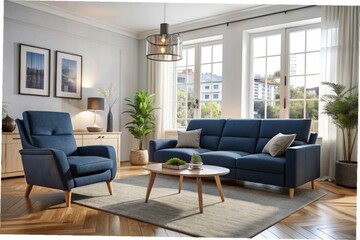 modern living room with fireplace