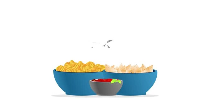 national chip & dip day motion video, ideal for national chip & dip day celebration