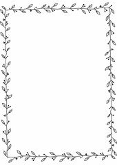 Christmas frame with festive decorations like holly, snowflakes, ornaments, and pine branches, perfect for holiday cards and invitations. Bright, cheerful, red and green theme, ideal for seasonal cele