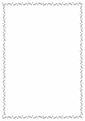 Christmas frame with festive decorations like holly, snowflakes, ornaments, and pine branches, perfect for holiday cards and invitations. Bright, cheerful, red and green theme, ideal for seasonal cele