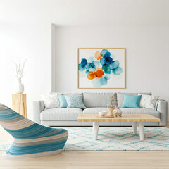 modern living room interior with sofa