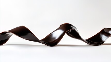 Elegant Dark Chocolate Ganache Ribbon Poster: A Luxurious Addition to Your Sports Interior D&eacute;cor, Perfect for Indulging in Sweet Aesthetics