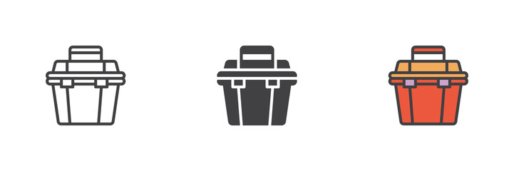 Toolbox different style icon set
