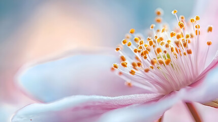 Close-up of a Flower Stamen with Pollen Grains