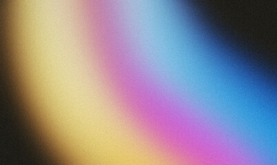 Abstract glowing colors grainy gradient background. Smooth dark pink blue orange colour black wave shaped noisy color flow, websites header design, cover, banner, poster