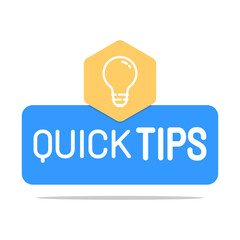 Light bulb icon. Quick Tips idea bulb icon vector illustration.