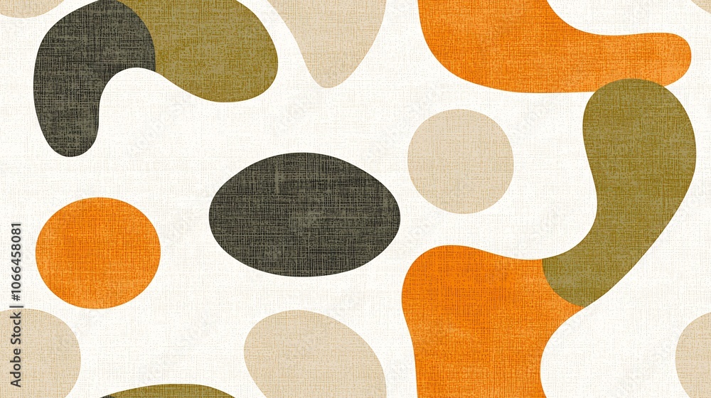 Poster retro mid-century mod abstract pattern design