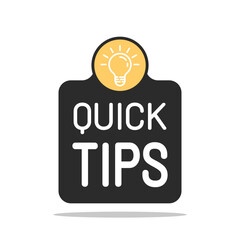 Light bulb icon. Quick tips bulb line sign.