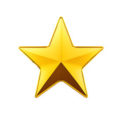 Obraz premium Gold Star or favorite flat icon for apps and websites