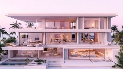 Explore a stunning luxury penthouse design with floor plans