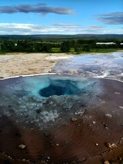 Geysir hot spring area in Golden Circle, Iceland