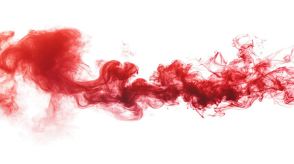 red smoke isolated on white