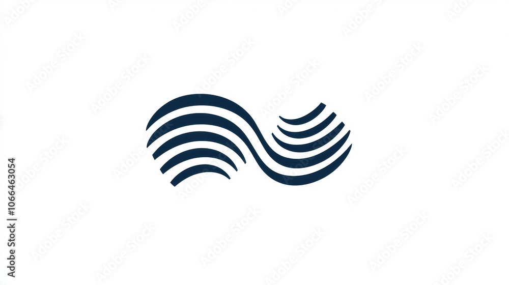 Poster stylish wave pattern for modern design projects