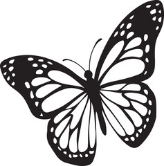 Modern Flying butterfly silhouette logo design vector style on a white background