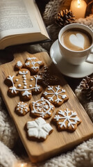 Fototapeta premium A festive and delicious spread of gingerbread cookies, perfect for the holiday season.